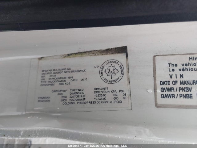 Aukcja sprzedaży 2010 Hino Hino 185, vin: 2AYNC6JM3A3S14503, numer aukcji: 12560477