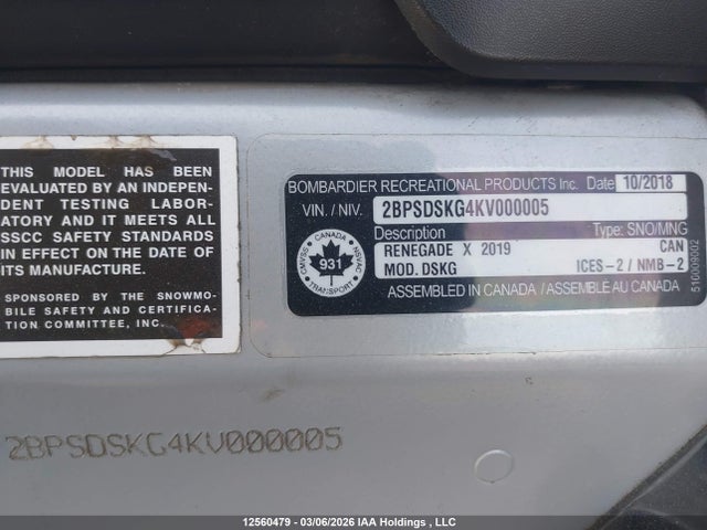 2BPSDSKG4KV000005 Skidoo Skidoo