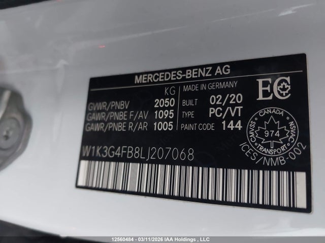 W1K3G4FB8LJ207068 Mercedes-Benz A 220 4matic