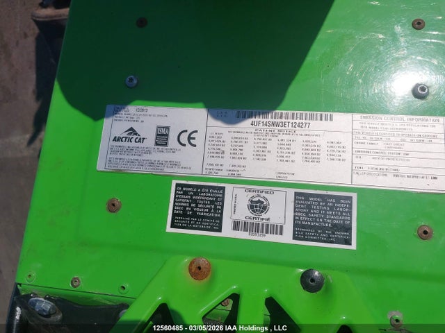 4UF14SNW3ET124277 Arctic Cat Arctic Cat