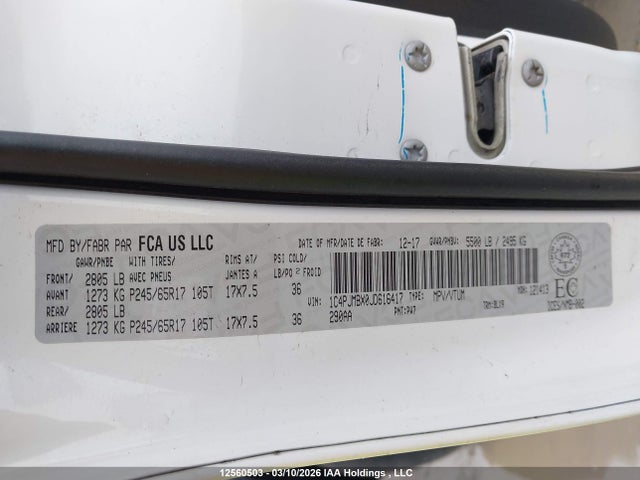 1C4PJMBX0JD616417 Jeep Cherokee Trailhawk
