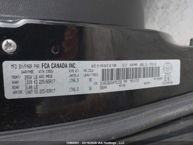 2C4RDGBG4HR751232 Dodge Grand Caravan Se