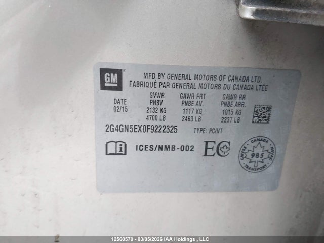 2G4GN5EX0F9222325 Buick Regal Premium I