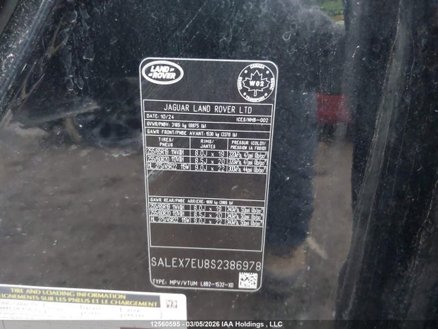 SALEX7EU8S2386978 Land Rover Defender 110