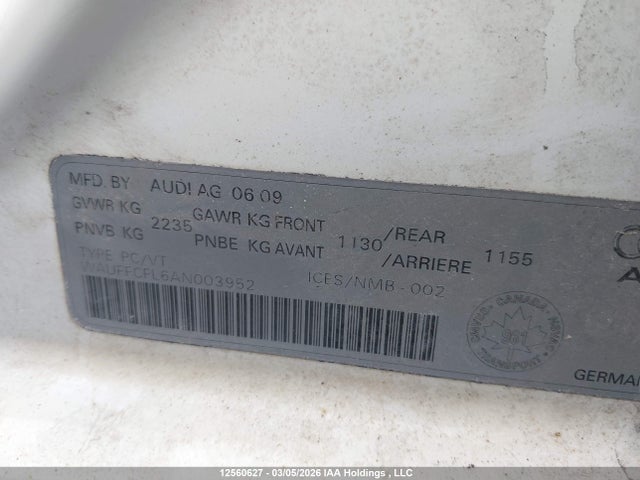 Aukcja sprzedaży 2010 Audi A4 2.0t Premium, vin: WAUFFCFL6AN003952, numer aukcji: 12560627