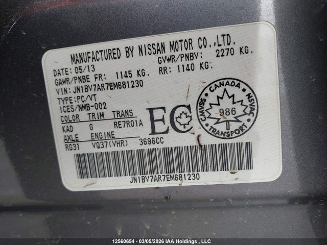 Продаж на аукціоні авто 2014 Infiniti Q50 Premium/sport, vin: JN1BV7AR7EM681230, номер лоту: 12560654