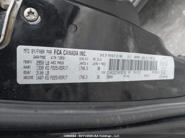 Aukcja sprzedaży 2017 Dodge Grand Caravan Gt, vin: 2C4RDGEG7HR783782, numer aukcji: 12560664