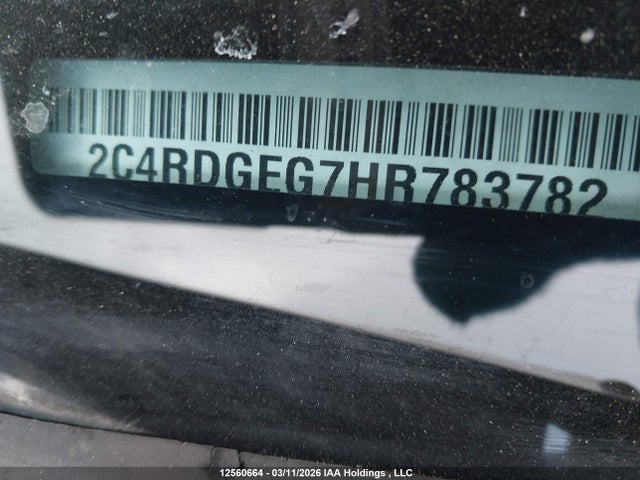 Aukcja sprzedaży 2017 Dodge Grand Caravan Gt, vin: 2C4RDGEG7HR783782, numer aukcji: 12560664