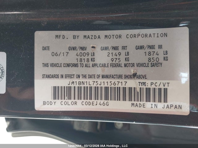 JM1BN1L75J1156717 Mazda Mazda3 50th Anniversary Edition/gs