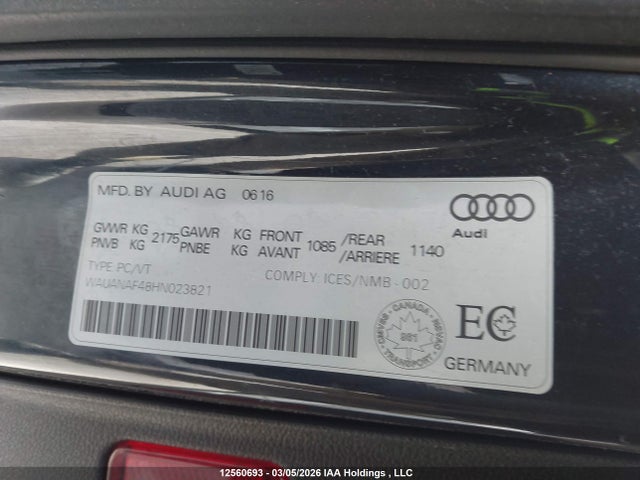 WAUANAF48HN023821 Audi A4 PREMIUM