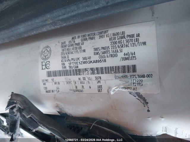 1FTYE1ZM0GKA89518 Ford Transit-150