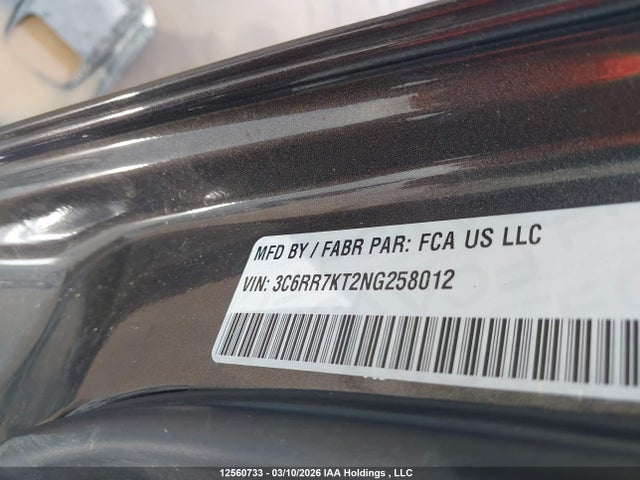 3C6RR7KT2NG258012 RAM 1500 Classic Tradesman