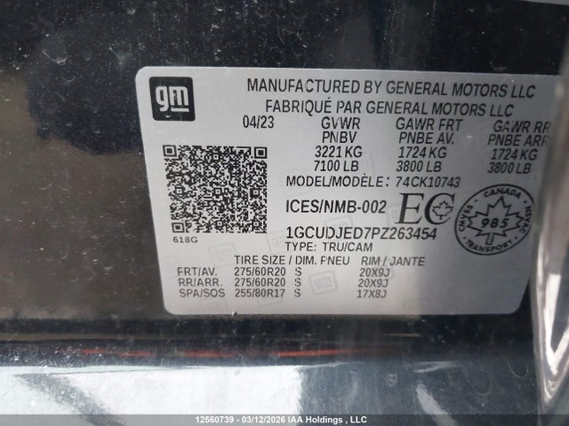 1GCUDJED7PZ263454 Chevrolet Silverado 1500