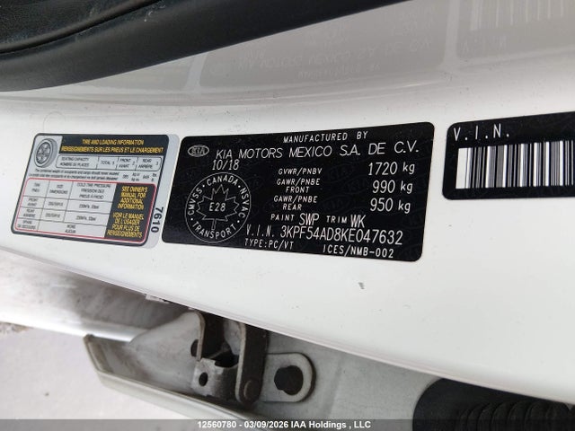 Продажа на аукционе авто 2019 Kia Forte Ex/ex Limited/ex Premium/ex+, vin: 3KPF54AD8KE047632, номер лота: 12560780
