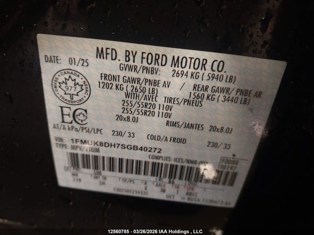 1FMUK8DH7SGB40272 Ford Explorer Active