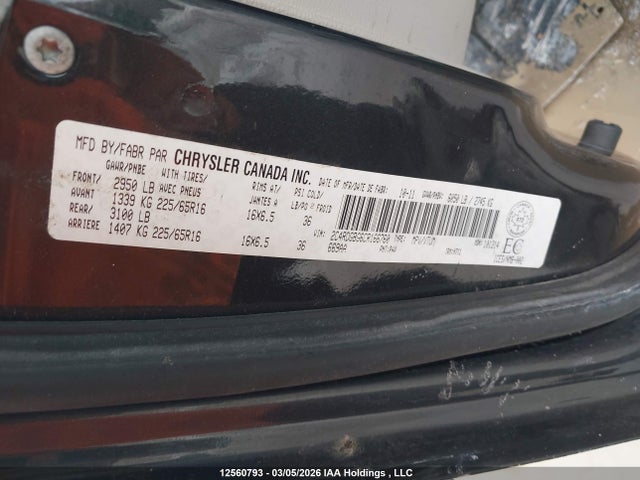 12560793 :رقم المزاد ، 2C4RDGBG6CR166760 vin ، 2012 Dodge Grand Caravan Se مزاد بيع