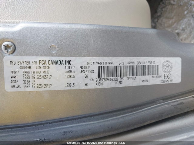 2C4RDGBG9KR703216 Dodge Grand Caravan Cvp/sxt
