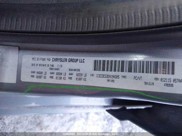 2014 Chrysler 200 Limited მანქანა იყიდება აუქციონზე, vin: 1C3CCBCG3EN194305, აუქციონის ნომერი: 12560842