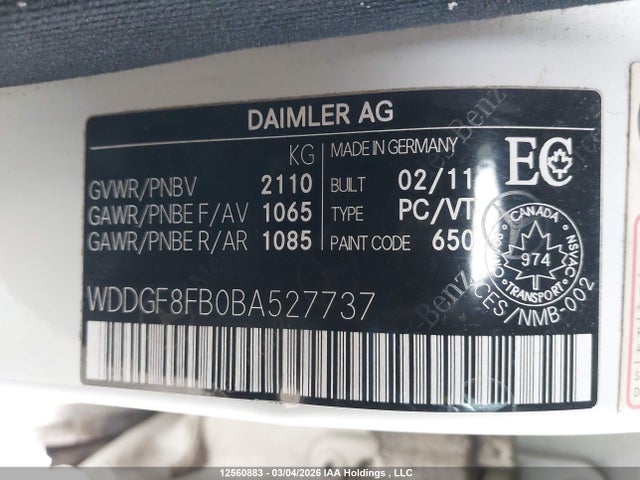 Aukcja sprzedaży 2011 Mercedes-benz C 250 4matic, vin: WDDGF8FB0BA527737, numer aukcji: 12560883