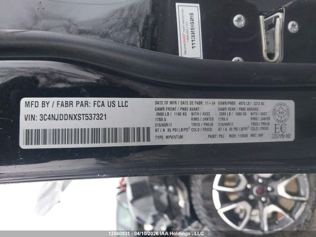 3C4NJDDNXST537321 Jeep Compass