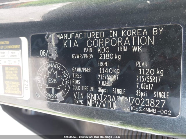 KNDJ23A22N7023827 KIA Soul Ev Premium