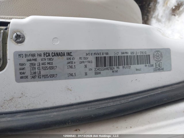 Dodge Grand Caravan Crew 2017 2C4RDGDGXHR678624 Image 9