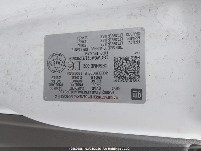 1GCWGAF71R1203549 Chevrolet Express 2500 Work Van