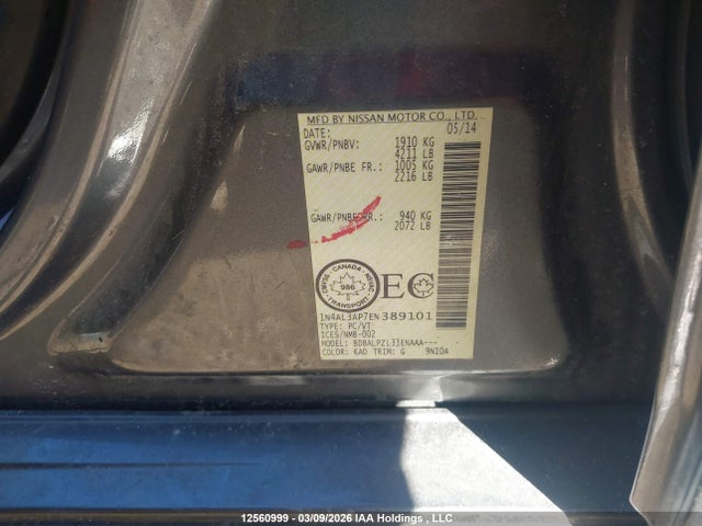 1N4AL3AP7EN389101 Nissan Altima 2.5/s/sv/sl