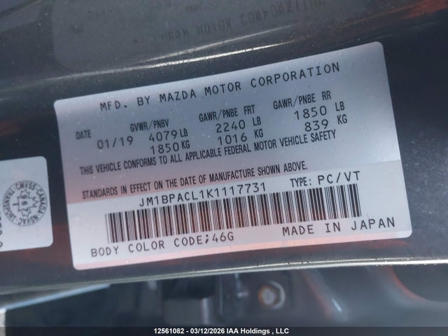 JM1BPACL1K1117731 Mazda 3 Preferred Plus