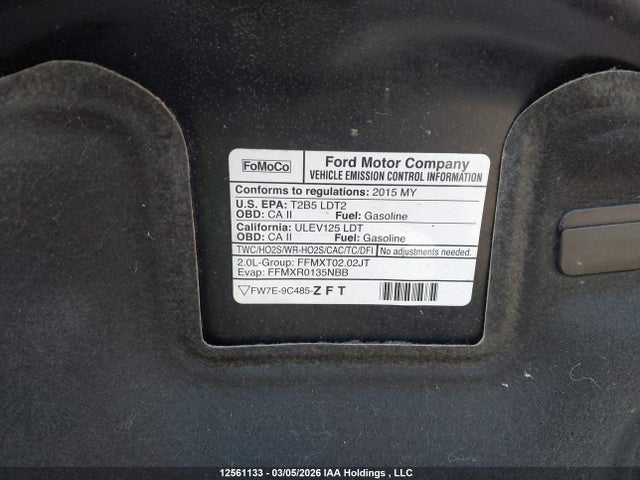 12561133 :رقم المزاد ، 2FMPK4K93FBB69217 vin ، 2015 Ford Edge Titanium مزاد بيع