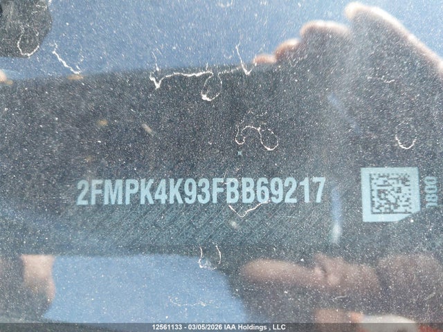 12561133 :رقم المزاد ، 2FMPK4K93FBB69217 vin ، 2015 Ford Edge Titanium مزاد بيع