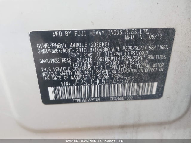Aukcja sprzedaży 2014 Subaru Forester 2.5i Limited Package, vin: JF2SJCHC5EH455782, numer aukcji: 12561183