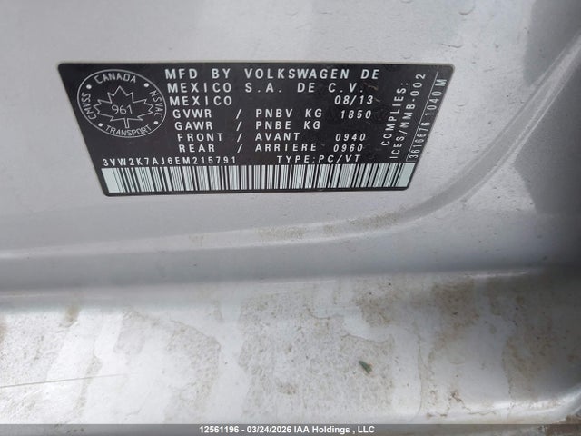 3VW2K7AJ6EM215791 Volkswagen Jetta 2.0l Trendline+