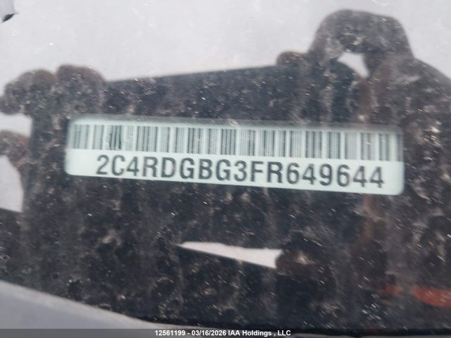 Aukcja sprzedaży 2015 Dodge Grand Caravan Se, vin: 2C4RDGBG3FR649644, numer aukcji: 12561199