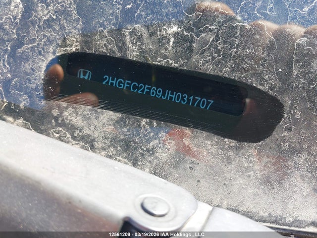 12561209 :رقم المزاد ، 2HGFC2F69JH031707 vin ، 2018 Honda Civic Se مزاد بيع
