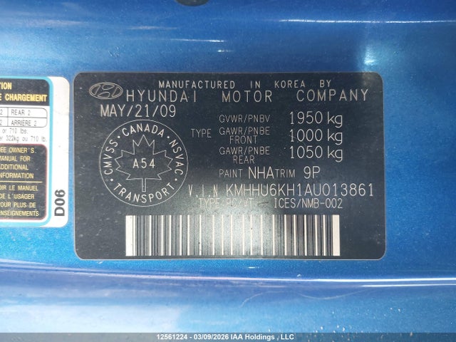 Aukcja sprzedaży 2010 Hyundai Genesis 3.8, vin: KMHHU6KH1AU013861, numer aukcji: 12561224