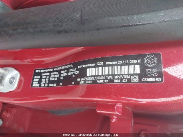 ZASPAKBN1L7C90414 Alfa Romeo Stelvio Ti Carbon Awd