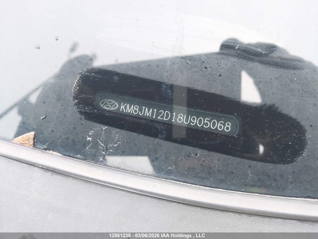 12561238 :رقم المزاد ، KM8JM12D18U905068 vin ، 2008 Hyundai Tucson Gl مزاد بيع