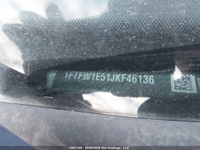 12561249 :رقم المزاد ، 1FTFW1E51JKF46136 vin ، 2018 Ford F150 Supercrew مزاد بيع