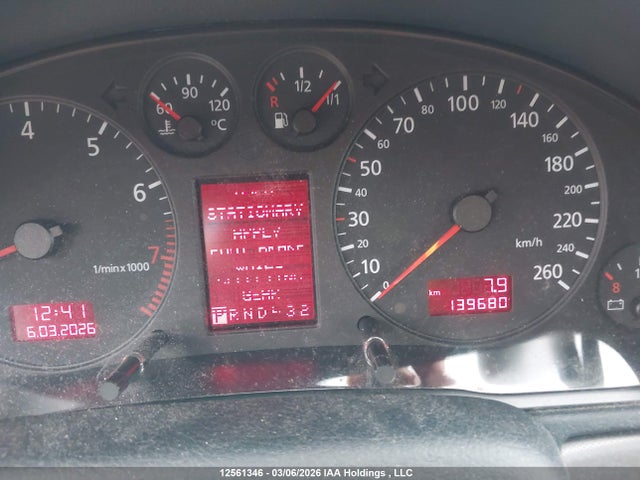 Продажа на аукционе авто 2001 Audi A4 1.8t Quattro, vin: WAUDC68DX1A132064, номер лота: 12561346