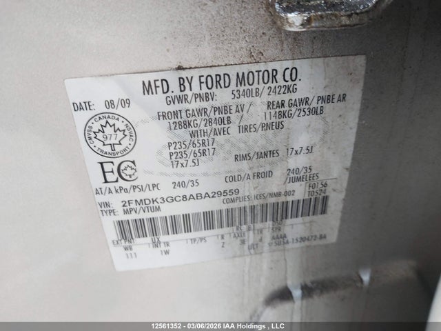 Продаж на аукціоні авто 2010 Ford Edge Se, vin: 2FMDK3GC8ABA29559, номер лоту: 12561352