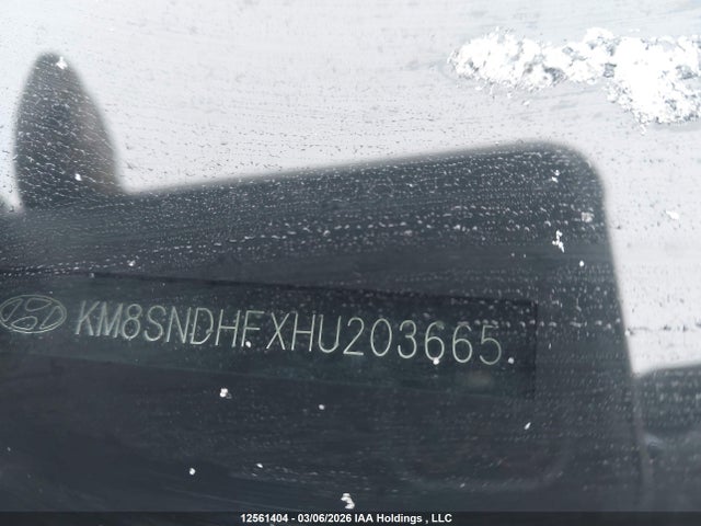 KM8SNDHFXHU203665 Hyundai Santa Fe Se/limited