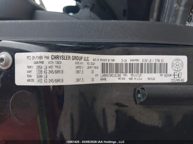 2010 Jeep Grand Cherokee მანქანა იყიდება აუქციონზე, vin: 1J4RR4GT9AC161302, აუქციონის ნომერი: 12561425