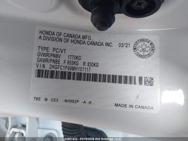 2HGFC1F99MH101117 Honda Civic