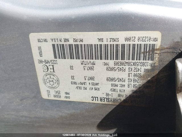 Продаж на аукціоні авто 2008 Dodge Nitro Slt/rt, vin: 1D8GU58K58W208309, номер лоту: 12561493