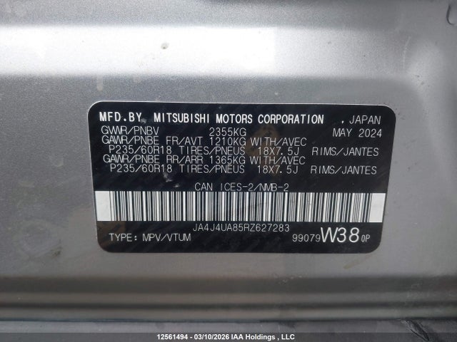 JA4J4UA85RZ627283 Mitsubishi Outlander Es