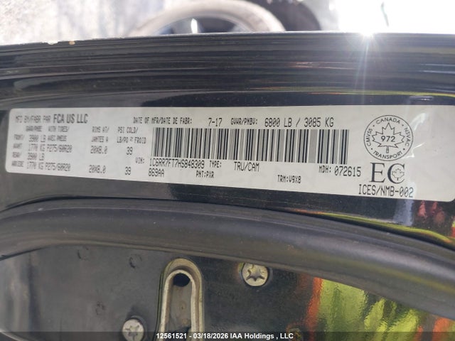 1C6RR7FT7HS848309 RAM 1500 St