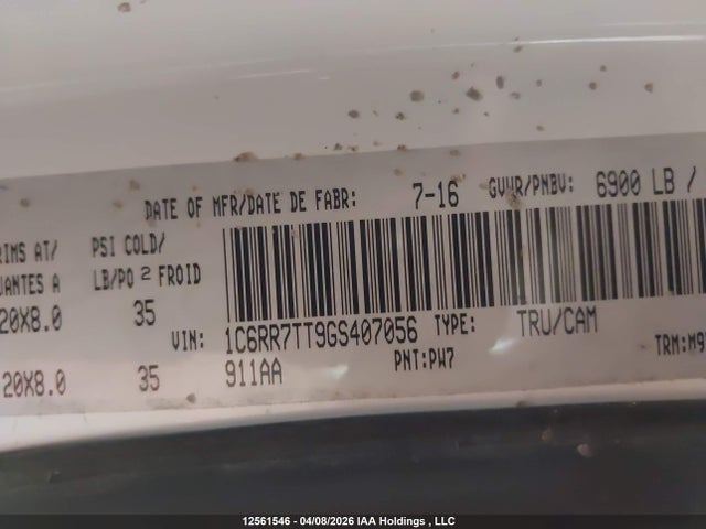 1C6RR7TT9GS407056 RAM 1500 Slt