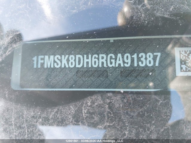 Aukcja sprzedaży 2024 Ford Explorer Xlt, vin: 1FMSK8DH6RGA91387, numer aukcji: 12561561