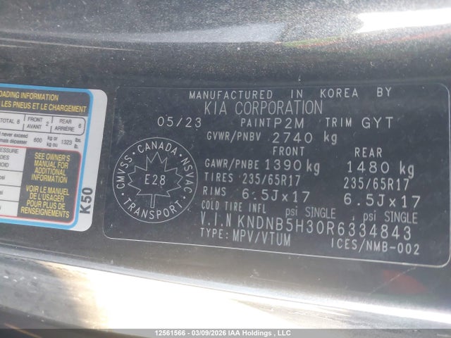 Aukcja sprzedaży 2024 Kia Carnival Lx/lx+, vin: KNDNB5H30R6334843, numer aukcji: 12561566
